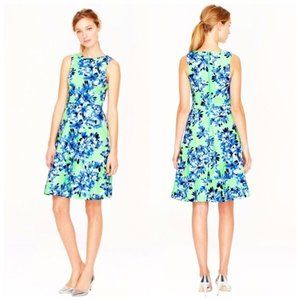 J. Crew Factory Printed Textured Cotton Dress